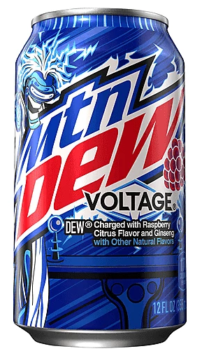 Mountain Dew Voltage Lampone Ginseng Cedro