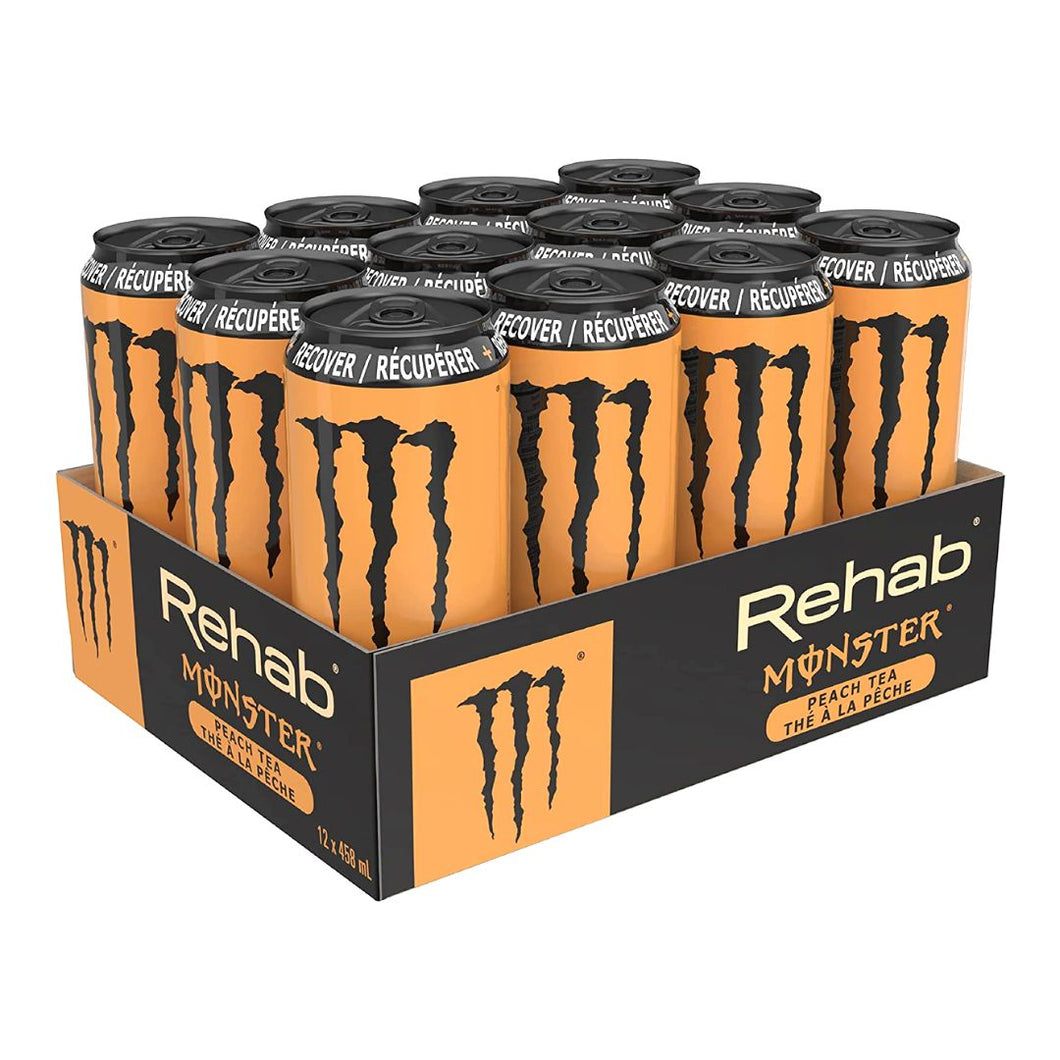 12 lattine Monster Rehab Recover Peach Tea