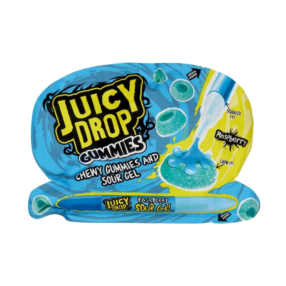 Juicy Drop Gummies and Sour Gel gusto Lampone